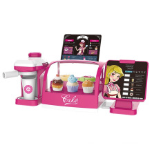 Simulation new arrival plastic funny food toy with dessert desk and coffee machine